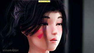 Overwatch - D.Va Photo shoot WM (Sound) By Visualoos Animation 3D Hentai