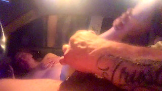 Sexy Redhead Liz Lane Gives Chester Van Name Another Amazing Deep Throat Blowjob and Then We Switch It up to Some Foot Job Cum