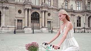 A nice couple, nancy and martin, having fun outdoors