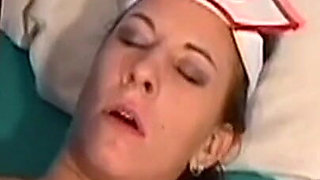 Mature Nurse MILF Takes Thick Glass Toy Deep