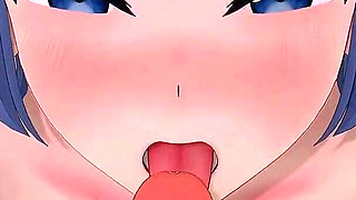 Hayase Yuuka Blowjob Blue Archive Hentai Mmd 3D Blue Hair Color Edit Smixix