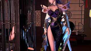 3D Horny Slut Babe Cheating with Big Dick Stranger