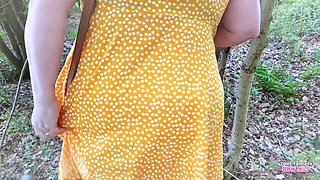 I Hope No One Saw Me Flashing My Big Tits in the Woods Homemade Ass Pussy Masturbation Mature Cheating Wife Stepmother BBW Wife