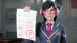 D.va Exam Disaster Turns Into BBC Tight Asshole Stretching - Overwatch 3D Porn