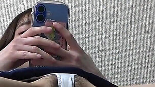 Student Uniform Slender Japanese Girl's Miniskirt, Thighs, Legs, Thong Panties, No Bra Tits View From Under the Desk