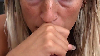 18 Year Old Slut Gets Cum on Her Bikini!