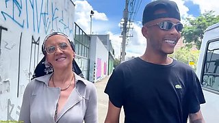 Skinny Headscarf Granny Takes Rough Anal From Huge Black Cock