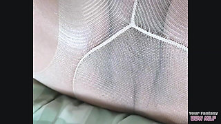 Pantyhose Pervert - Mature MILF Shows off in Nylons Just for You! (tights Feet Big Ass Tits Nipples Amateur Wife)