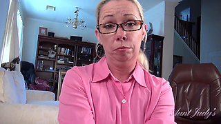 Auntjudys - Your Hairy MILF Stepaunt Liz Lets You Cum in Her Mouth (pov)
