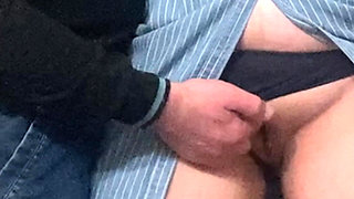 Old Man Perv Fingered Pussy in Subway