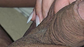 Step mom with huge hands handjob thick cock step son in a homemade video