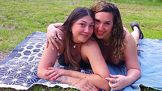 Hot Latina MILF Cheats on Husband with Friend - Outdoor Sex & Lesbian Kissing