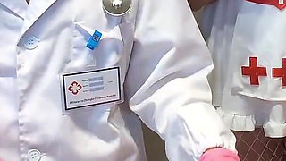 FFM Threesome - Doctor and Nurse Make Sick Patient Cum