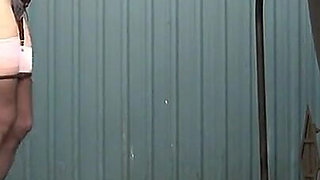 Train Tramp, in Layered Nylons - Nylon Slut Sneaks Into Railway Yard