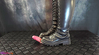 Cleaning My Dirty Combat Boots on Your Cock and Balls
