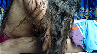 I put my thick dick in my stepmother's mouth and fucked her. I grabbed her hair and pushed my dick into her mouth.