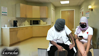 Asian Hijab Muslim sexy nurse seduce foreign doctor dick doctor eats my pussy