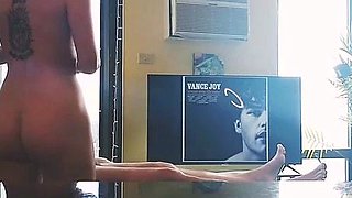 Sugar Baby Rides Her Older Man on the Couch