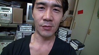 Japanese with big boobs hairy twat petting