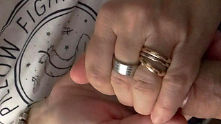 My wife gives me a slow blowjob with a mega final cumshot