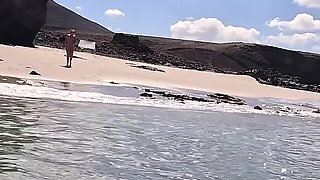 Naked MILF Swimming with Anal Plug Underwater