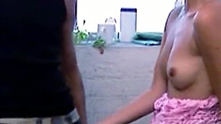 Skinny teen Nicole gets her ass fucked by craftsman on construction site