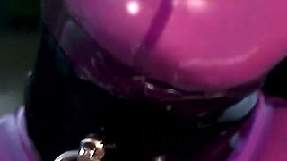 Cristal Kinky Lilac Rubber Doll Solo Fucking Machine Outdoors