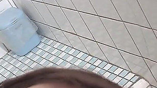 Neighbor Gets Blowjob in the Bathroom From Horny Asian MILF Shuri and Squirts All Over Her