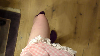 POV Striptease and Quick Pussy Masturbation