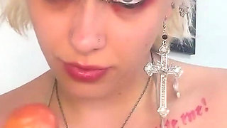 Lipstick Kisses and Blowjob Red Black Lips Deepthroat Sloppy