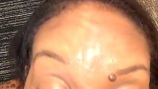 Cheating Ebony Slut Gets Holes Used While Her Boyfriend Is at Work