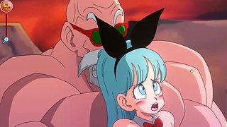 Naked animated mod gameplay featuring big-titted Asian characters in Kame Paradise