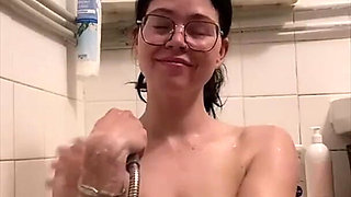 Washing and Bouncing My Huge Tits in My Home Bathtube