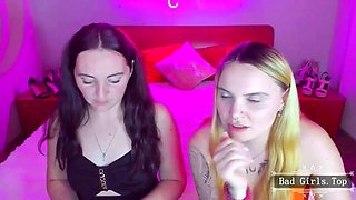Big Booty Blonde and Brunette Lesbian Babes Cam