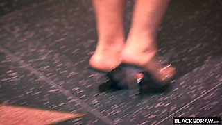 Getting dicked down on this big black thing after a perfect night out