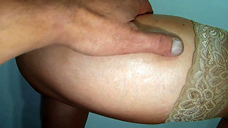 Sloppy Pussy Creampie for a Tanned Mature Blonde
