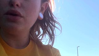 Busty amateur teen outdoor hardcore facial action