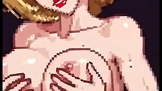 Just Blonde Pixel Boobs Girls, Ai Animation