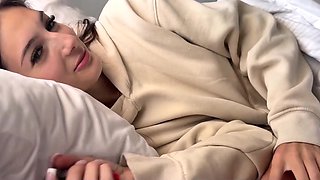 Skinny girl was sick, so her stepbro took care of her with his cock