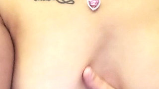 Spit Foot Licking Fishnet Masturbation