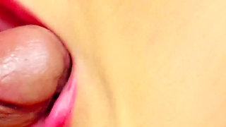 He Cums in My Mouth Twice - Nerdy Close up Blowjob