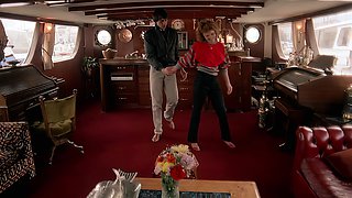 Blonde blowjob adoring skank facialized after hardcore fun