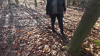 Completely Naked Tit Punishment in the Woods