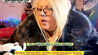 Psychotic Smoking Session Chain Smoking Outdoors While Editing Videos BBW MILF Smoking Vlog