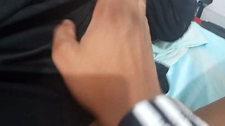 Naughty mom relaxes in bed while her stepson plays with her and fat ass.