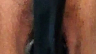 Squirting and  peeing pussy after fucking my toy