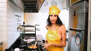 Hot lesbian Latinas cooking - Part 2