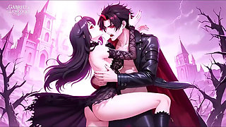 Goth Girl Bound by Vampire Lord - BDSM Monster Hentai 1