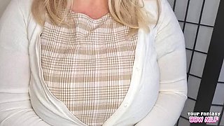 BBW Wife Homemade Cheating: Pantyhose MILF with Big Natural Tits and Aunt