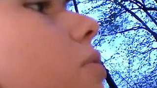 Tall & skinny teen smokes a cigarette